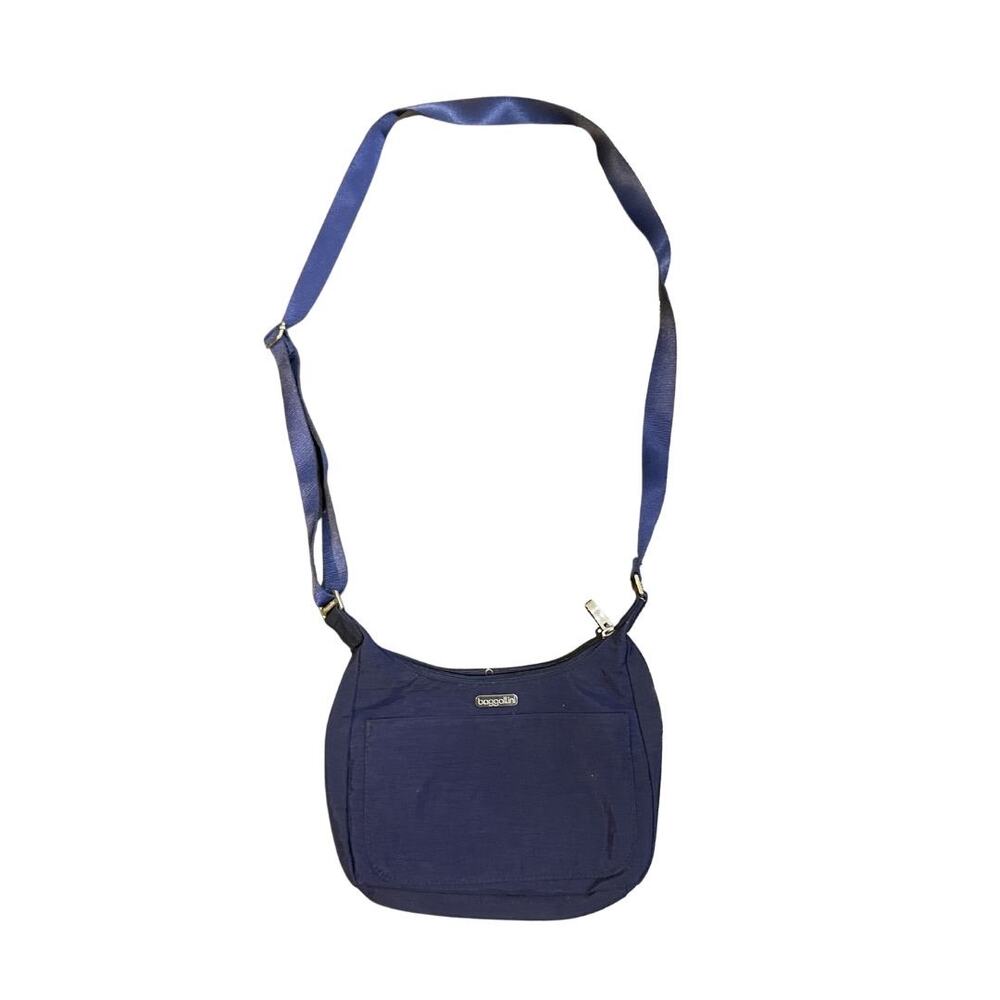 Baggallini Navy Nylon Crossbody Bag Purse Adjustable Strap Casual Minimalist